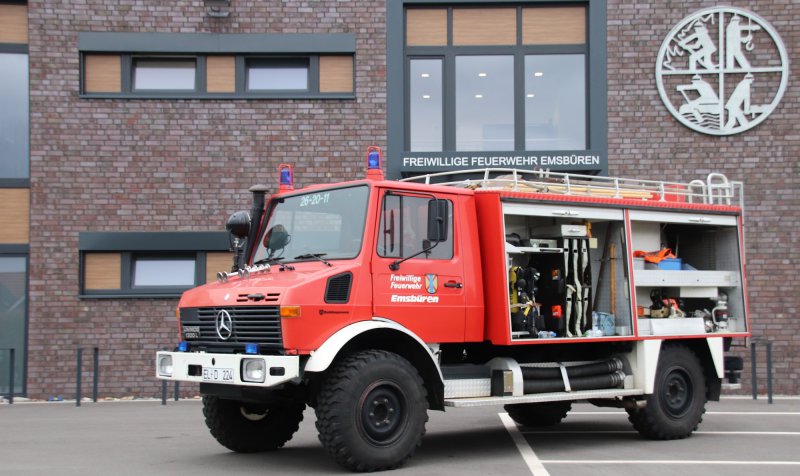 C-Schlauch der Feuerwehr mit einem Strahlrohr. C-hose of the fire