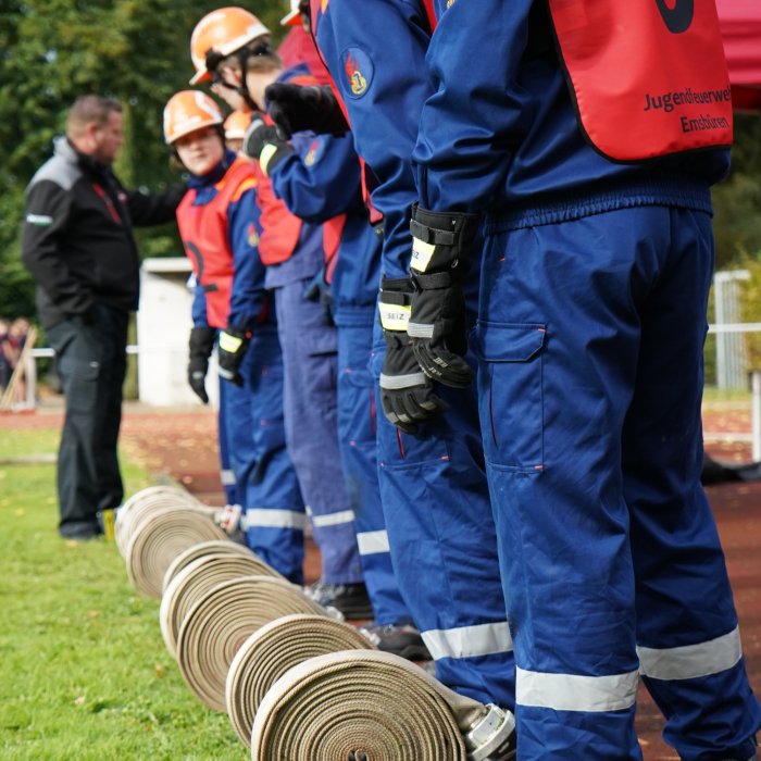 Feuerwehrtechnische Ausbildung, Jonas Fühner | Abnahme der Leistungsspange in Melle