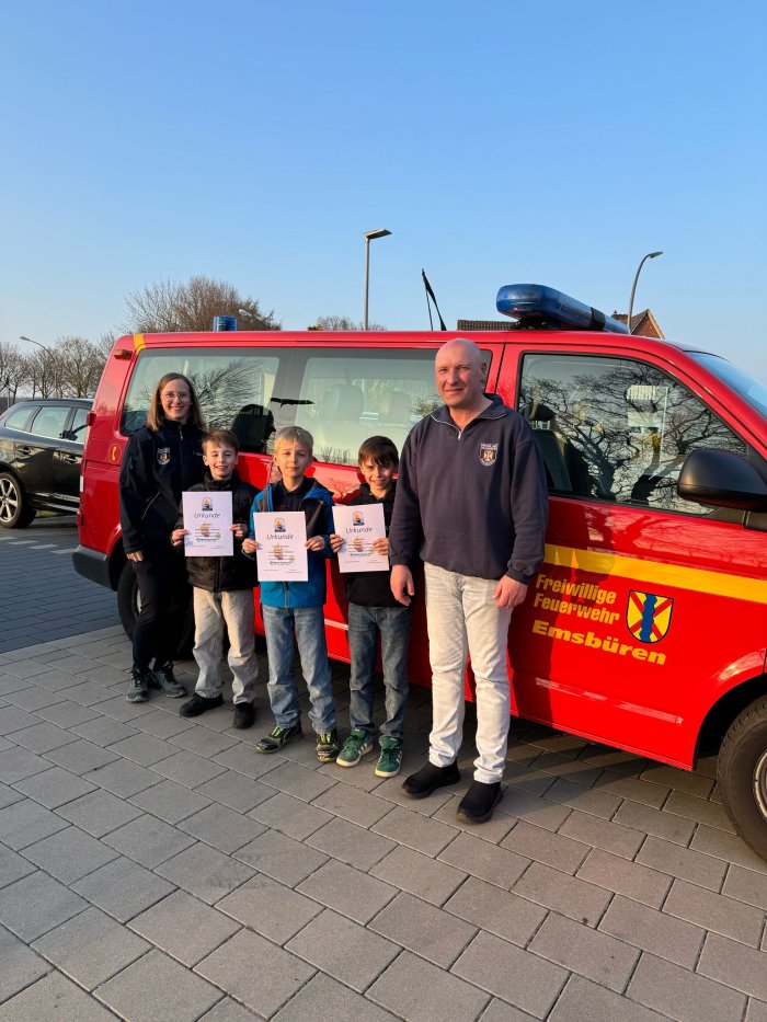 Brandflohabzeichen für die Löschhelden